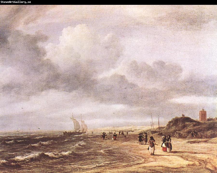 RUISDAEL, Jacob Isaackszon van The Shore at Egmond-an-Zee  d